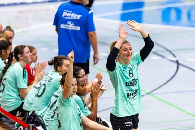21 08 2025, GER, Handball, Women, Season 2025 2026, 1 BL Alsco Womens Handball Bundesliga, Test match, Thueringer HC BSV Sachsen Zwickau Nathalie Hendrikse Thueringer HC,6 99974 Mühlhausen Goermar Görmar Halle Thuringia Germany