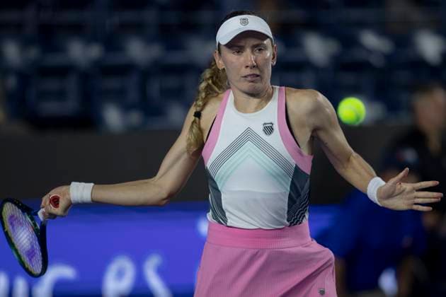 August 21, 2025, Monterrey, Nuevo Leon, Mexico: Yekaterina AleksoÂ¡ndrova (RUS) in action against Linda Noskova (CZE) during their match at the Monterrey Open WTA, Tennis Damen 500. Monterrey Mexico - ZUMAo125 0831114414st Copyright: xAntonioxOjedax