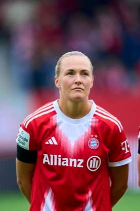 Magdalena Eriksson of Bayern München in the friendly women football match FC BAYERN MÜNCHEN - REAL MADRID 4-1 on Aug 21, 2025 in Munich, Germany. Season 2025 2026, FCB, Muenchen Frauen Bundesliga,