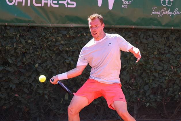 Remy Bertola (SUI) during M25 ITF Lesa Cup, International Tennis match in Lesa, Italy, August 22 2025  Copyright: xRobertaxCorradin IPAxSportx xipa-agency.netx xx IPA_62966755 IPA_Agency_IPA62966755