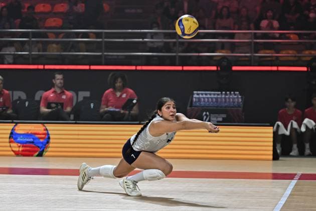 USA v Slovenia - FIVB Women s Volleyball World Championship, WM, Weltmeisterschaft NAKHON RATCHASIMA, THAILAND - AUGUST 22: Alexis Rodriguez (7) of USA in action during FIVB Women s Volleyball World Championship volleyball match between USA and Slovenia at Korat Chatchai Hall in Nakhon Ratchasima, Thailand on August 22, 2025. Mustafa Hatipoglu Anadolu Nakhon Ratchasima Thailand. Editorial use only. Please get in touch for any other usage.  Copyright: x2025xAnadoluxMustafaxHatipoglux