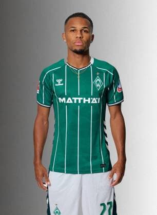 official portrait date SV Werder Bremen 2025 2026 Felix Agu Werder Bremen 27 1 BL portrait date 2025 2026, xWerderxBremenx xHeidmannxxvia nph00001