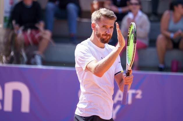 ATP50 Challenger Schwaben Open, Augsburg, 22 08 2025 Cedrik Marcel Stebe GER Germany after winning the semi-final ATP50 Challenger Schwaben Open, Augsburg, 22 08 2025 Copyright: xBEAUTIFULxSPORTSx Pajonkx