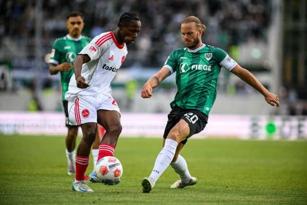 MUNSTER, GERMANY - 22 AUGUST, 2025: Mohamed Ali Zoma, The football match of 2.Bundesliga SC Preussen Munster 1. FC Nurnberg at LVM-Preussenstadion  Copyright: xVITALIIxKLIUIEVx