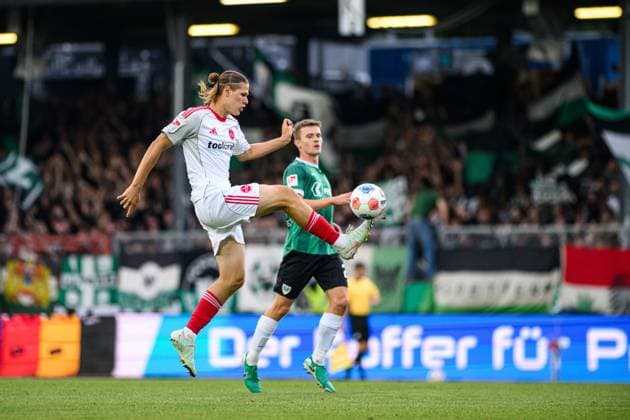 MUNSTER, GERMANY - 22 AUGUST, 2025: Artem Stepanov, The football match of 2.Bundesliga SC Preussen Munster 1. FC Nurnberg at LVM-Preussenstadion  Copyright: xVITALIIxKLIUIEVx