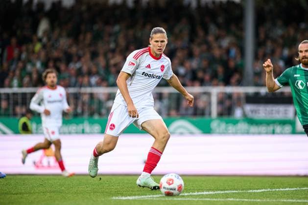 MUNSTER, GERMANY - 22 AUGUST, 2025: Artem Stepanov, The football match of 2.Bundesliga SC Preussen Munster 1. FC Nurnberg at LVM-Preussenstadion  Copyright: xVITALIIxKLIUIEVx
