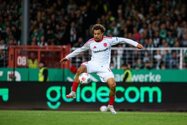 MUNSTER, GERMANY - 22 AUGUST, 2025: Rafael Lubach, goal, The football match of 2.Bundesliga SC Preussen Munster 1. FC Nurnberg at LVM-Preussenstadion  Copyright: xVITALIIxKLIUIEVx