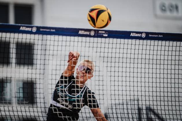Beach Volleyball Women Allianz German Beach Tour 2025 Tourstop Berlin 22 08 2025 Mareet Maidhof at the Attack Berlin Funkhaus Beach Berlin Germany
