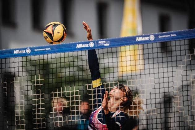 Beach Volleyball Women Allianz German Beach Tour 2025 Tourstop Berlin 22 08 2025 Anna Chiara Reformat at the Attack Berlin Funkhaus Beach Berlin Germany