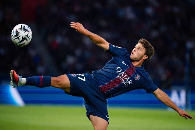 FOOTBALL : PSG vs Angers - Ligue1 - 22 08 2025 Joao Pedro Goncalves Neves ( 87 - PSG ) during the Ligue 1 match between Paris Saint Germain and Angers SCO at Parc Des Princes on August 22 , 2025 in Paris, France. ( Photo by Federico Pestellini PsnewZ ) - ParisFrance  Copyright: xx