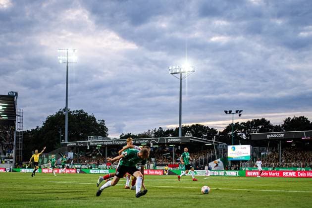 MUNSTER, GERMANY - 22 AUGUST, 2025: Artem Stepanov, The football match of 2.Bundesliga SC Preussen Munster 1. FC Nurnberg at LVM-Preussenstadion  Copyright: xVITALIIxKLIUIEVx