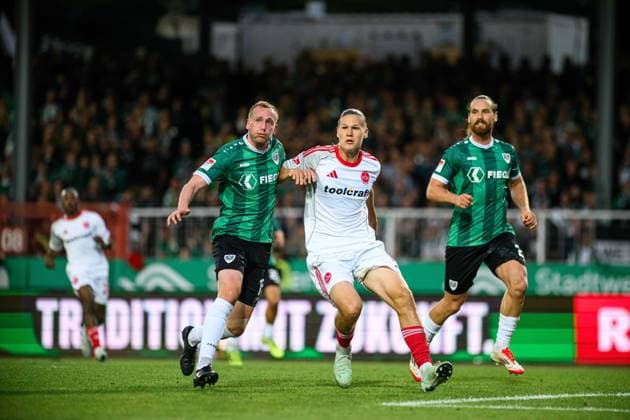 MUNSTER, GERMANY - 22 AUGUST, 2025: Artem Stepanov, The football match of 2.Bundesliga SC Preussen Munster 1. FC Nurnberg at LVM-Preussenstadion  Copyright: xVITALIIxKLIUIEVx