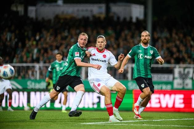 MUNSTER, GERMANY - 22 AUGUST, 2025: Artem Stepanov, The football match of 2.Bundesliga SC Preussen Munster 1. FC Nurnberg at LVM-Preussenstadion  Copyright: xVITALIIxKLIUIEVx