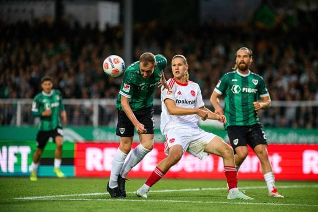 MUNSTER, GERMANY - 22 AUGUST, 2025: Artem Stepanov, The football match of 2.Bundesliga SC Preussen Munster 1. FC Nurnberg at LVM-Preussenstadion  Copyright: xVITALIIxKLIUIEVx