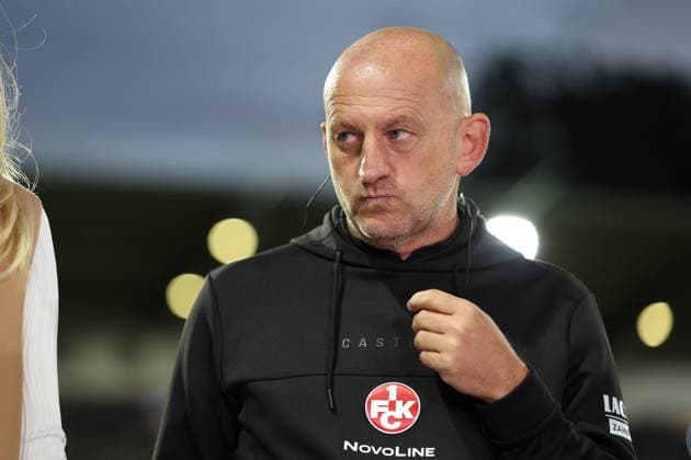 22 08 2025, xrekx, Soccer 2 Bundesliga, SV Elversberg 1 FC Kaiserslautern v l Torsten Lieberknecht Trainer 1 FC Kaiserslautern nach dem Spiel bei SKY, After the match, Post match, Interview DFL DFB REGULATIONS PROHIBIT ANY USE OF PHOTOGRAPHS as IMAGE SEQUENCES and or QUASI VIDEO Elversberg