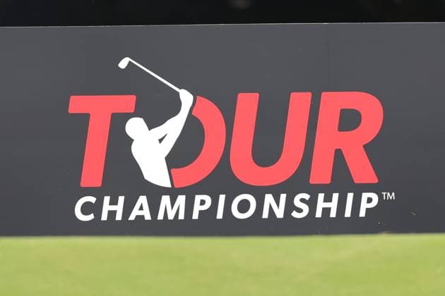 ATLANTA, GA - AUGUST 22: Tour Championship signage on display during the second round of the PGA, Golf Herren Tour Championship on August 22, 2025 at East Lake Golf Club in Atlanta, GA. (Photo by Jeff Robinson Icon Sportswire) GOLF: AUG 22 PGA FedEx Cup Playoffs - Tour Championship EDITORIAL USE ONLY Icon2508223529