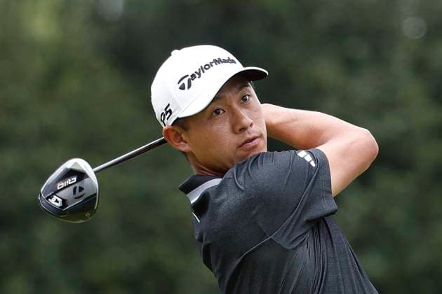 ATLANTA, GA - AUGUST 22: Collin Morikawa of the United States watches his tee shot on No. 18 during the second round of the PGA, Golf Herren Tour Championship, August 22, 2025 at East Lake Golf Club in Atlanta, Georgia. (Photo by Matthew Maxey Icon Sportswire) GOLF: AUG 22 PGA FedEx Cup Playoffs - Tour Championship EDITORIAL USE ONLY Icon250822049