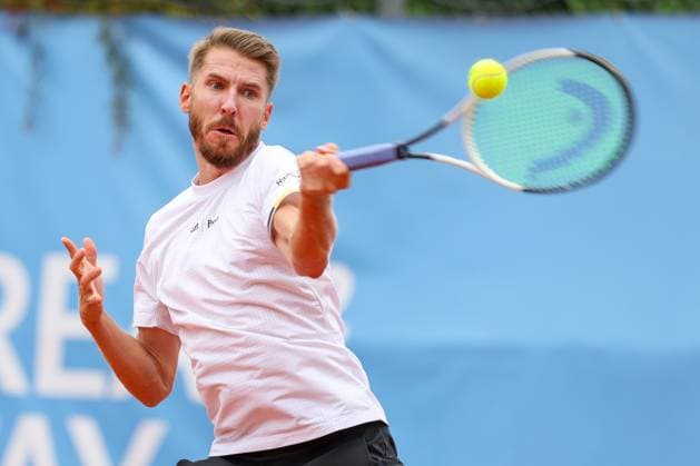 in the picture Cedrik Marcel Stebe GER , Cedrik Marcel Stebe GER vs Alexander Ritschard SUI , ATP Challenger Schwaben Open, Men, Final, Singles, Tennis, 23 08 2025 Augsburg Bavaria Germany Copyright: xkolbert-press ChristianxKolbertx
