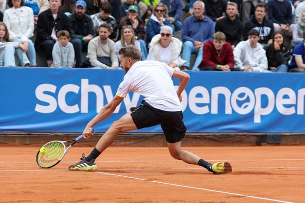 in the picture Cedrik Marcel Stebe GER , Cedrik Marcel Stebe GER vs Alexander Ritschard SUI , ATP Challenger Schwaben Open, Men, Final, Singles, Tennis, 23 08 2025 Augsburg Bavaria Germany Copyright: xkolbert-press ChristianxKolbertx