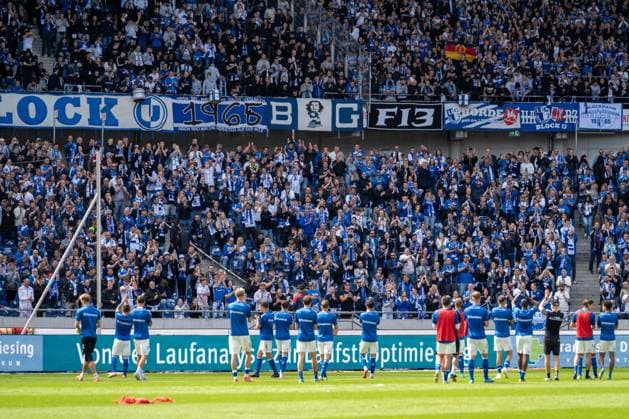 Germany Soccer 2 Bundesliga, Matchday 3, Hannover 96 1 FC Magdeburg 2025 26 on 23 8 2025 in Hannover Heinz von Heiden Arena Magdeburg Fans and players before the match Copyright: xSvenxHeidmannx