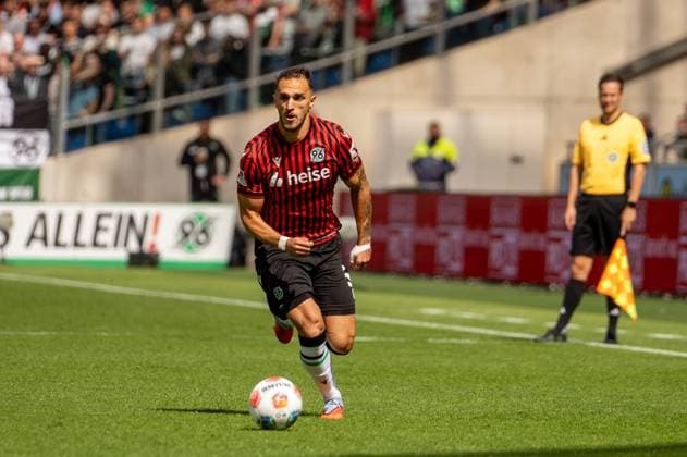 Germany Soccer 2 Bundesliga, Matchday 3, Hannover 96 1 FC Magdeburg 2025 26 on 23 8 2025 in Hannover Heinz von Heiden Arena Virgil Ghita Hannover 96 5 Copyright: xSvenxHeidmannx