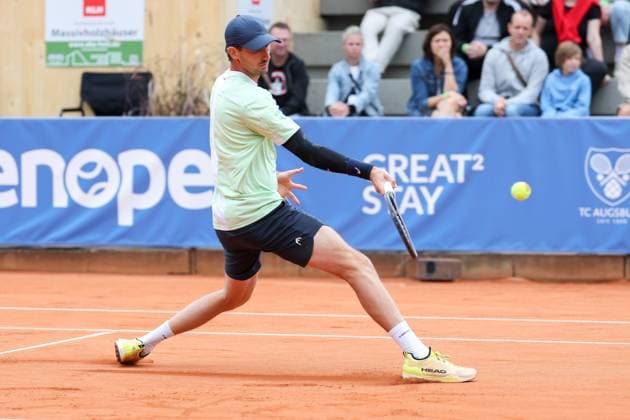 in the picture, Alexander Ritschard SUI , Cedrik Marcel Stebe GER vs Alexander Ritschard SUI , ATP Challenger Schwaben Open, Men, Final, Singles, Tennis, 23 08 2025 Augsburg Bavaria Germany Copyright: xkolbert-press ChristianxKolbertx