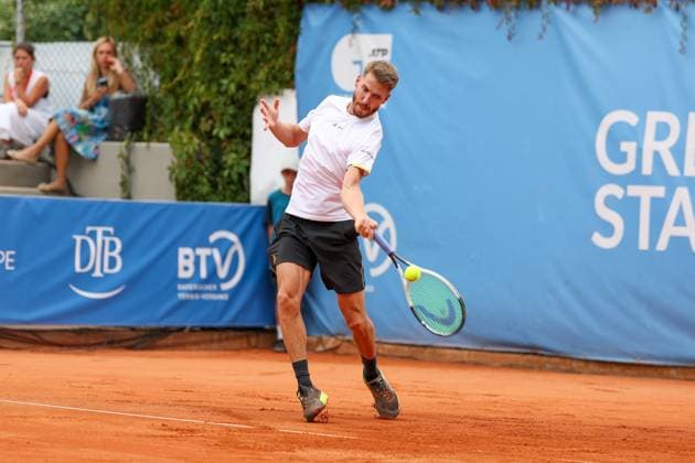 in the picture Cedrik Marcel Stebe GER , Cedrik Marcel Stebe GER vs Alexander Ritschard SUI , ATP Challenger Schwaben Open, Men, Final, Singles, Tennis, 23 08 2025 Augsburg Bavaria Germany Copyright: xkolbert-press ChristianxKolbertx