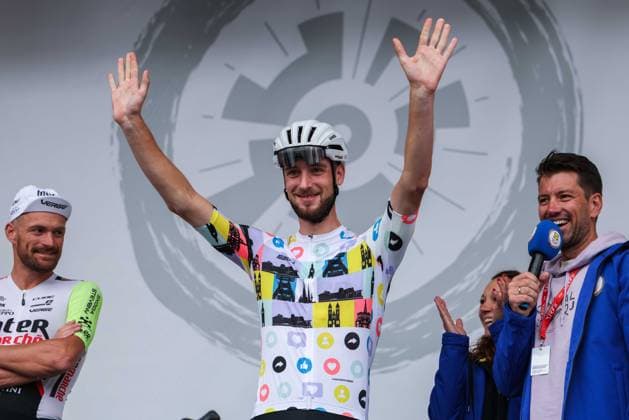 Cycling UCI ProSeries Men Elite LIDL Deutschland Tour 2025 Stage 3 Arnsberg Kassel on 23 08 2025 Jonas Rutsch INTERMARCHE WANTY in Community Jersey xJRx