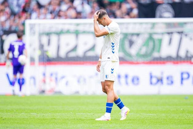 23 08 2025 Soccer, 2025 2026, 2 Bundesliga, 3 Matchday, Hannover 96 1 FC Magdeburg Andi Hoti Magdeburg DFL REGULATIONS PROHIBIT ANY USE OF PHOTOGRAPHS AS IMAGE SEQUENCES AND OR QUASI VIDEO
