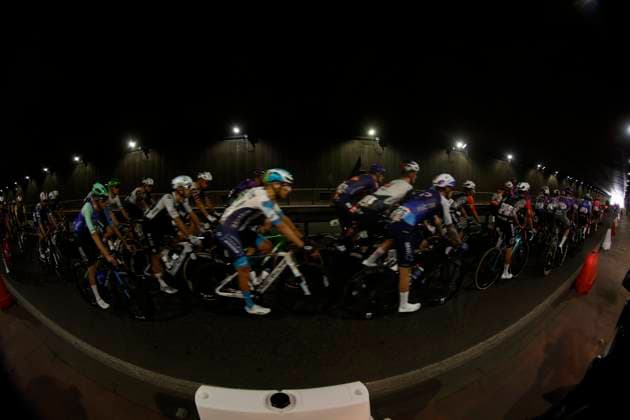 The pack compete in the first stage of 80th Vuelta a Espana cycling tour in Turin, Italy, 23 August 2025. The stage covers 183 km between the cities of Tutin and Novara. First stage of Vuelta a Espana tour !ACHTUNG: NUR REDAKTIONELLE NUTZUNG!  Copyright: xJavierxLizonx GRAF1727 20250823-55017720867_1