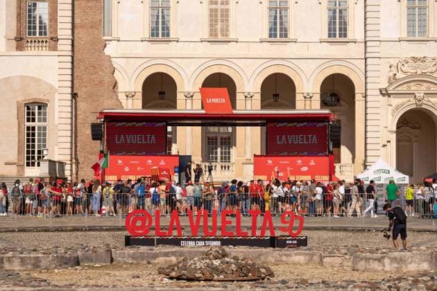 General View during the 1st stage of the La Vuelta, tour of Spain cycling race, from Venaria to Novara. The race starts in Piedmont, Italy, where the first four stages take place. Italy Saturday, Aug 23, 2025. - cycling  Copyright: xMarcoxAlpozzi LaPressex