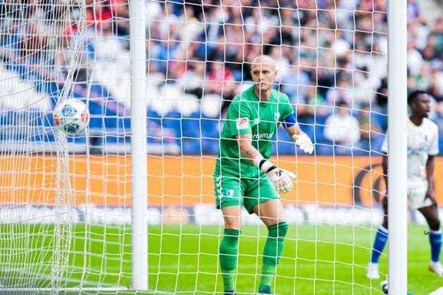 23 08 2025 Soccer, 2025 2026, 2 Bundesliga, Matchday 3, Hannover 96 1 FC Magdeburg Ime Okon Hannover scores the goal for 2 0, M Dominik Reimann Magdeburg DFL REGULATIONS PROHIBIT ANY USE OF PHOTOGRAPHS AS IMAGE SEQUENCES AND OR QUASI VIDEO