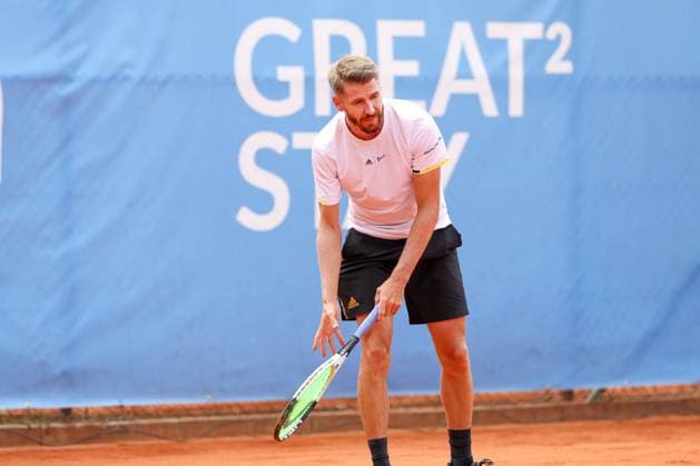in the picture, Cedrik Marcel Stebe GER , Cedrik Marcel Stebe GER vs Alexander Ritschard SUI , ATP Challenger Schwaben Open, Men, Final, Singles, Tennis, 23 08 2025 Augsburg Bavaria Germany Copyright: xkolbert-press ChristianxKolbertx