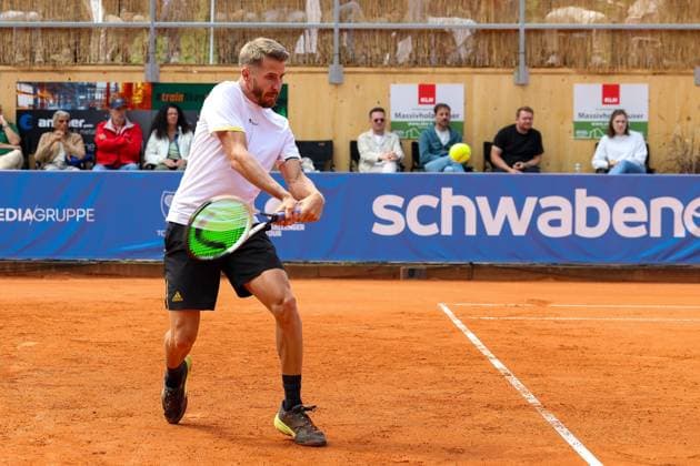in the picture, Cedrik Marcel Stebe GER , Cedrik Marcel Stebe GER vs Alexander Ritschard SUI , ATP Challenger Schwaben Open, Men, Final, Singles, Tennis, 23 08 2025 Augsburg Bavaria Germany Copyright: xkolbert-press ChristianxKolbertx