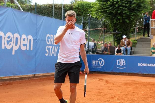 in the picture, Cedrik Marcel Stebe GER , Cedrik Marcel Stebe GER vs Alexander Ritschard SUI , ATP Challenger Schwaben Open, Men, Final, Singles, Tennis, 23 08 2025 Augsburg Bavaria Germany Copyright: xkolbert-press ChristianxKolbertx