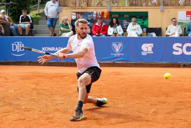 in the picture, Cedrik Marcel Stebe GER , Cedrik Marcel Stebe GER vs Alexander Ritschard SUI , ATP Challenger Schwaben Open, Men, Final, Singles, Tennis, 23 08 2025 Augsburg Bavaria Germany Copyright: xkolbert-press ChristianxKolbertx