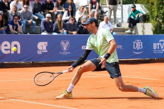 in the picture, Alexander Ritschard SUI , Cedrik Marcel Stebe GER vs Alexander Ritschard SUI , ATP Challenger Schwaben Open, Men, Final, Singles, Tennis, 23 08 2025 Augsburg Bavaria Germany Copyright: xkolbert-press ChristianxKolbertx