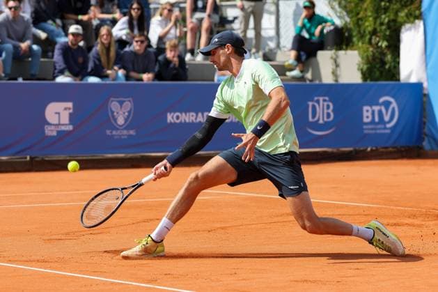 in the picture, Alexander Ritschard SUI , Cedrik Marcel Stebe GER vs Alexander Ritschard SUI , ATP Challenger Schwaben Open, Men, Final, Singles, Tennis, 23 08 2025 Augsburg Bavaria Germany Copyright: xkolbert-press ChristianxKolbertx