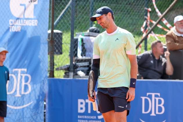in the picture, Alexander Ritschard SUI , Cedrik Marcel Stebe GER vs Alexander Ritschard SUI , ATP Challenger Schwaben Open, Men, Final, Singles, Tennis, 23 08 2025 Augsburg Bavaria Germany Copyright: xkolbert-press ChristianxKolbertx