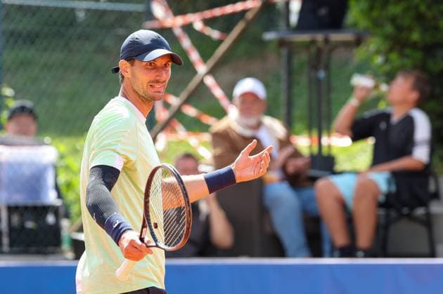 Cedrik Marcel Stebe GER vs Alexander Ritschard SUI , ATP Challenger Schwaben Open, Men, Final, Singles, Tennis, 23 08 2025 Augsburg Bavaria Germany Copyright: xkolbert-press ChristianxKolbertx