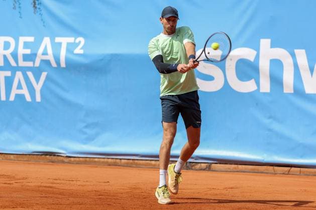 in the picture, Alexander Ritschard SUI , Cedrik Marcel Stebe GER vs Alexander Ritschard SUI , ATP Challenger Schwaben Open, Men, Final, Singles, Tennis, 23 08 2025 Augsburg Bavaria Germany Copyright: xkolbert-press ChristianxKolbertx