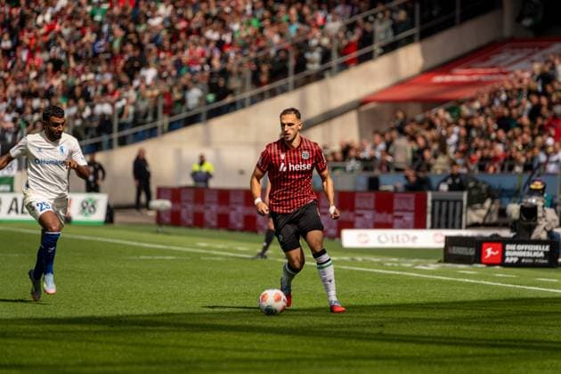 Germany Soccer 2 Bundesliga, Matchday 3, Hannover 96 1 FC Magdeburg 2025 26 on 23 8 2025 in Hannover Heinz von Heiden Arena Virgil Ghita Hannover 96 5 Copyright: xSvenxHeidmannx