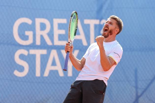 in the picture, Cedrik Marcel Stebe GER winner of the tournament, Cedrik Marcel Stebe GER vs Alexander Ritschard SUI , ATP Challenger Schwaben Open, Men, Final, Singles, Tennis, 23 08 2025 Augsburg Bavaria Germany Copyright: xkolbert-press ChristianxKolbertx
