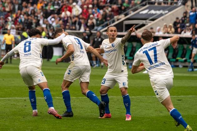 Germany Soccer 2 Bundesliga, Matchday 3, Hannover 96 1 FC Magdeburg 2025 26 on 23 8 2025 in Hannover Heinz von Heiden Arena Magdeburg with Baris Atik 1 FC Magdeburg 23 after the final goal Copyright: xSvenxHeidmannx