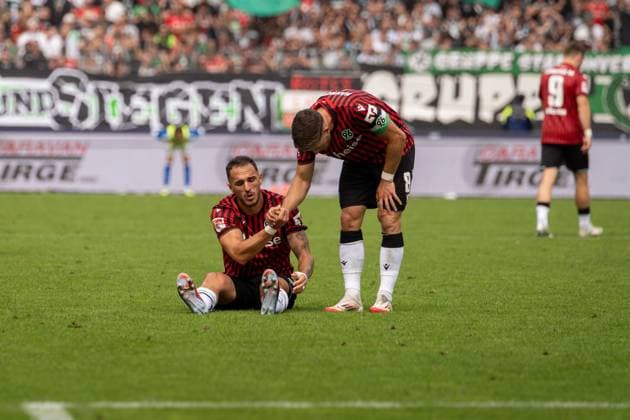 Germany Soccer 2 Bundesliga, Matchday 3, Hannover 96 1 FC Magdeburg 2025 26 on 23 8 2025 in Hannover Heinz von Heiden Arena Virgil Ghita Hannover 96 5 Copyright: xSvenxHeidmannx