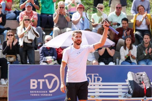 in the picture, Cedrik Marcel Stebe GER winner of the tournament, Cedrik Marcel Stebe GER vs Alexander Ritschard SUI , ATP Challenger Schwaben Open, Men, Final, Singles, Tennis, 23 08 2025 Augsburg Bavaria Germany Copyright: xkolbert-press ChristianxKolbertx