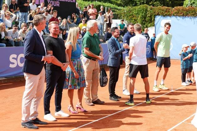 Tournament Director Hans Russwurm, Tournament Manager Yannick Paul, Cedrik Marcel Stebe GER vs Alexander Ritschard SUI , ATP Challenger Schwaben Open, Men, Final, Singles, Tennis, 23 08 2025 Augsburg Bavaria Germany Copyright: xkolbert-press ChristianxKolbertx