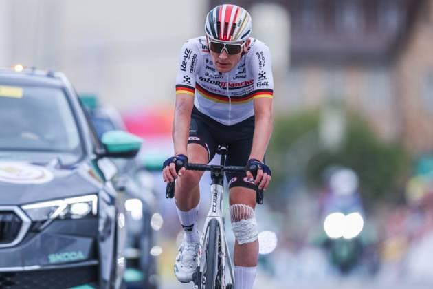Cycling UCI ProSeries Men Elite LIDL Deutschland Tour 2025 Stage 3 Arnsberg Kassel on 23 08 2025 Georg Zimmermann INTERMARCHE WANTY rolls over the finish line xJRx