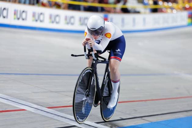 2025 UCI Junior Track World Championships Picture by Alex Whitehead SWpix.com - 20 08 2025 - Cycling - 2025 UCI Junior Track World Championships - Omnisport, Apeldoorn, Netherlands - Women Kilo Time Trial Final - Evie Smith (Great Britain) Copyright: x xSWpix.comx(t axPhotographyxHubxLtd)xAlexxWhitehead SWpix.comx SWP-3030-0920
