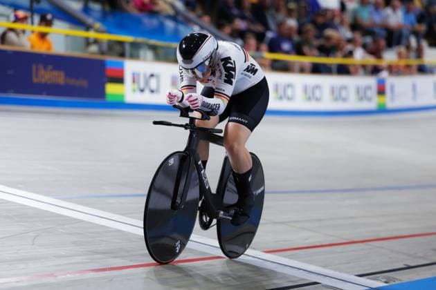 2025 UCI Junior Track World Championships Picture by Alex Whitehead SWpix.com - 20 08 2025 - Cycling - 2025 UCI Junior Track World Championships - Omnisport, Apeldoorn, Netherlands - Women Kilo Time Trial Final - Emilia Waterstradt (Germany) Copyright: x xSWpix.comx(t axPhotographyxHubxLtd)xAlexxWhitehead SWpix.comx SWP-3030-0928